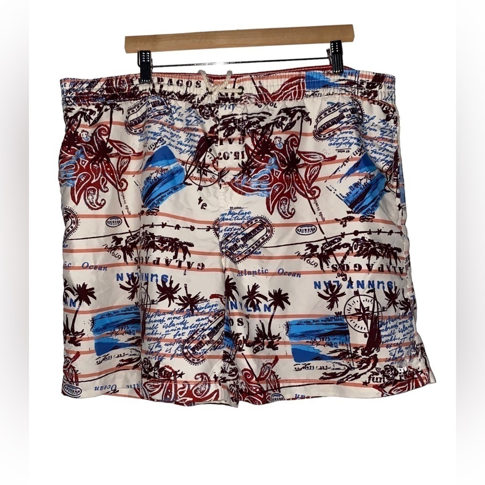 Carribean Joe Men Board‎ Shorts Glapagos Island XL Tropic Vacation Beach Swim